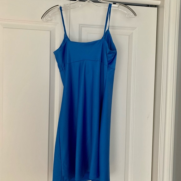 Dynamite Beatrix Blue Satin Dress (New With Tag) - Picture 4 of 7